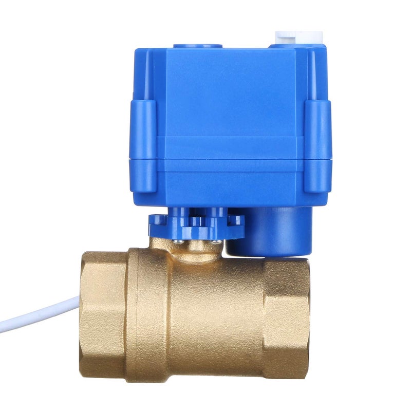 U.S. Solid Motorized Ball Valve- 1" Brass Ball Valve with Manual Function, Standard Port, 9-24V AC/DC and 2 Wire Auto Return Setup - Image 4